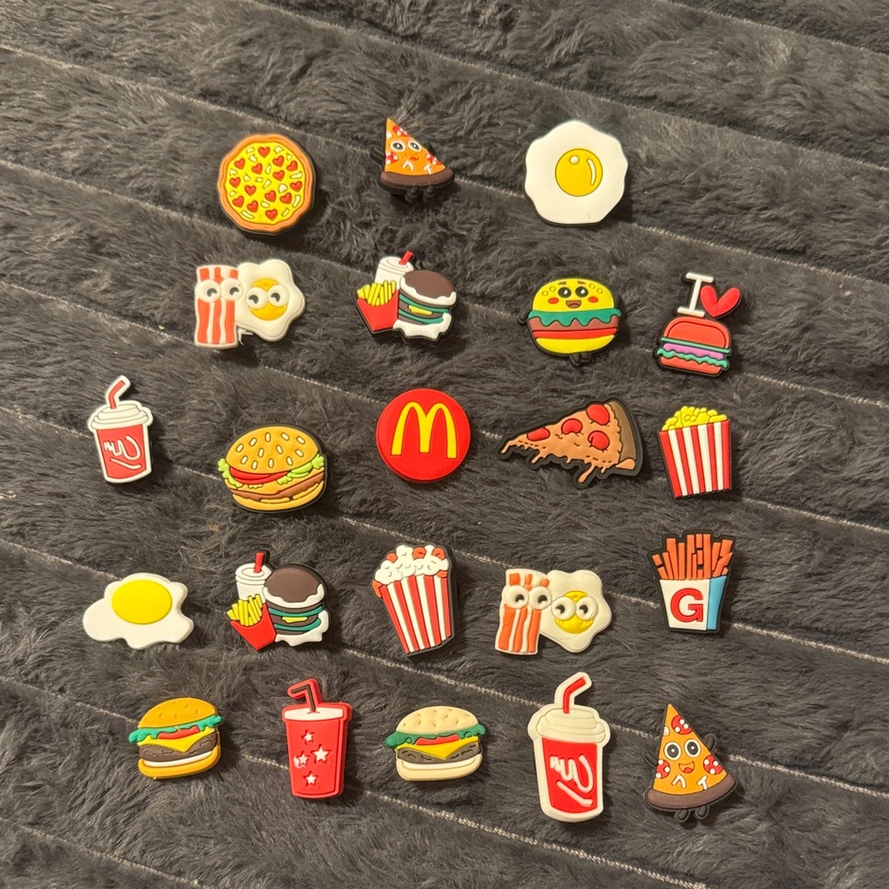 McDonald's/ fast food Colorful Kids ShoeCharm Set